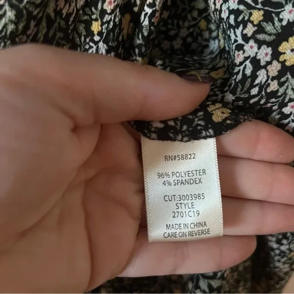 Max Studio Asymmetrical Skirt Ditsy Floral Print Size Large - Picture 7 of 9